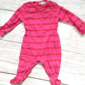 Taille cotton striped footed sleeper sz 3m